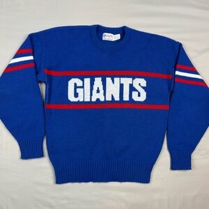 Vtg Cliff Engle New York Giants Wool Sweater Sz Medium 80s 90s Spell Out B2
